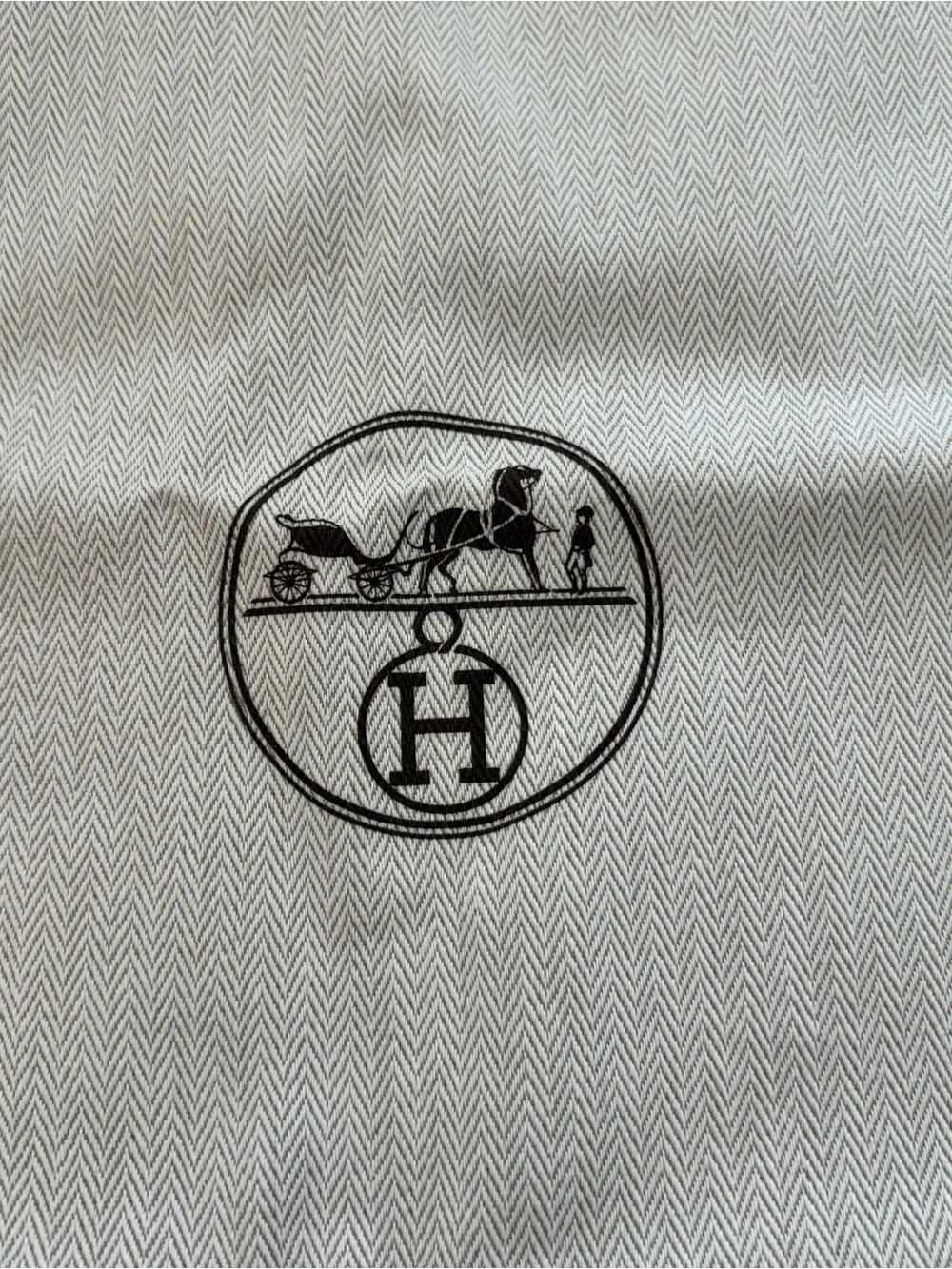 Hermès Medium Logo Drawstring Dust Bag